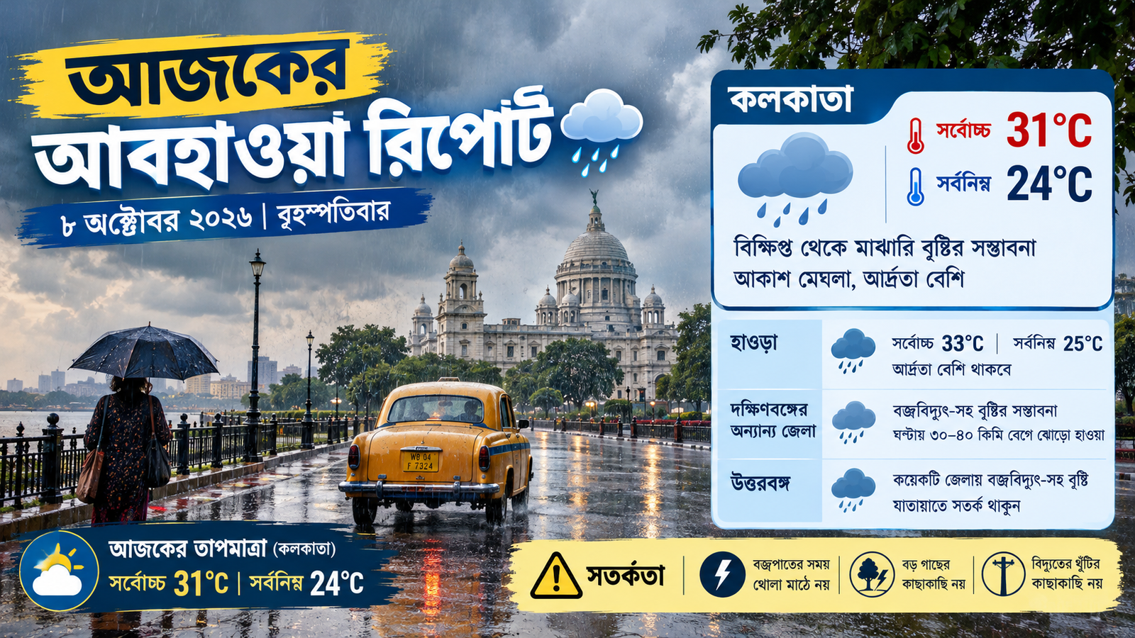 Rainy Kolkata Weather Report